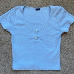 Brandy Melville light blue u-neck top